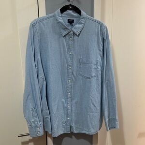 J. Crew Women’s Casual Light Blue Button Down Shirt Sz 3X